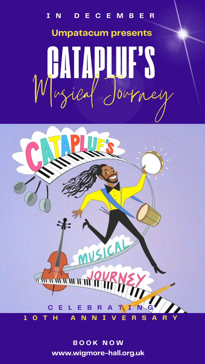 Come &amp; Celebrate Catapluf’s Musical Journey 10th anniversary with us! 🪇🥁🎼🪘⭐️🎉🪈🎸
•
“The buzz of it all hummed in the air for hours to come. Wow!”
[Eastern Daily Press]
•
This Sat 2 Dec 2pm - the Families concert <a href="/wigmore_hall/">Wigmore Hall</a> 
🎟️ bitly.ws/V88P