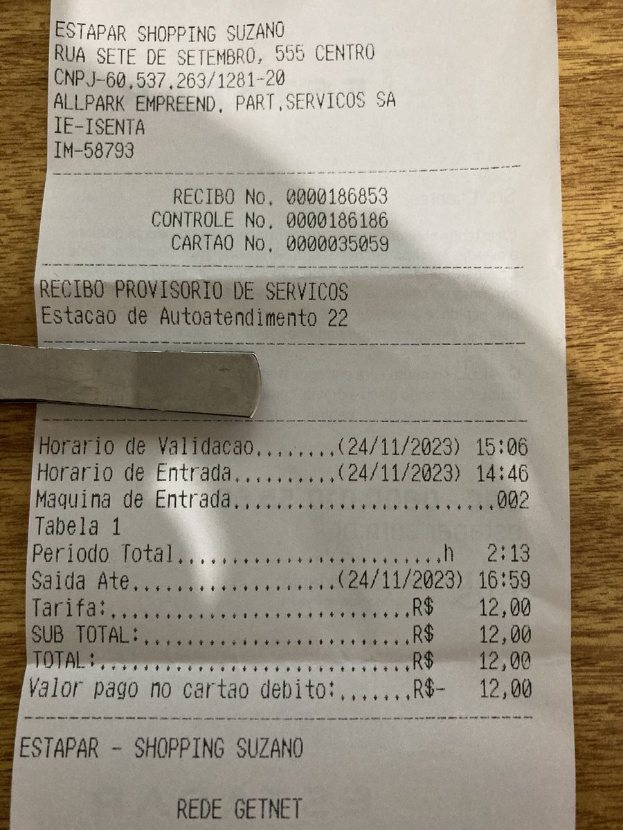 AceGraph72's tweet photo. Se vc entra às 14:46 e sai às 15:06h, o tempo de permanência é de 20 minutos, não de 2 horas e 13 minutos.
@SuzanoShopping  
#estacionamento #suzano #carro #Software #shopping #calculo https://t.co/zKErSKEY6t