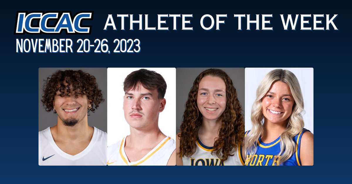 ICCAC ATHLETE OF THE WEEK
🗓️NOV. 20-26
🏀

🔗 bit.ly/46vYgnj
#ICCACAOTW