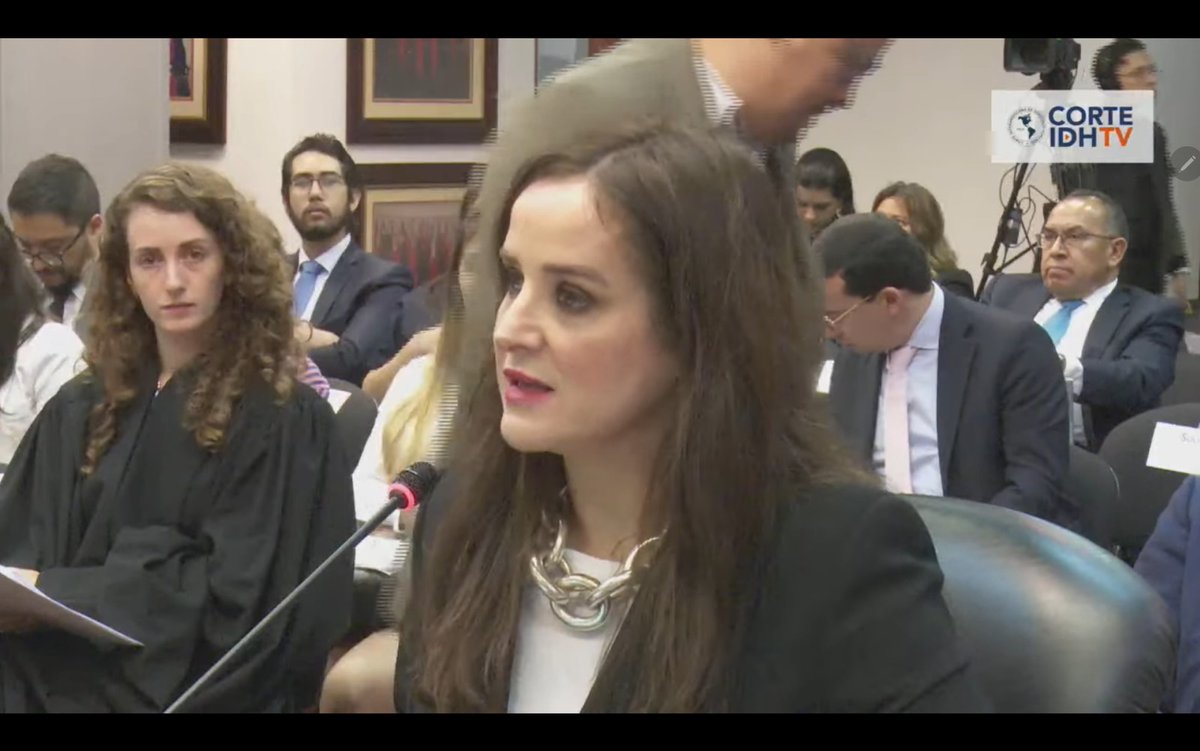 Aplaudimos la participación de nuestra vicepresidenta <a href="/isabeldavara/">Isabel Davara</a> por su extraordinaria exposición ante la <a href="/CorteIDH/">Corte Interamericana de Derechos Humanos</a> en la audiencia sobre la solicitud de opinión consultiva relativa a las empresas privadas de armas y sus efectos en los #DDHH