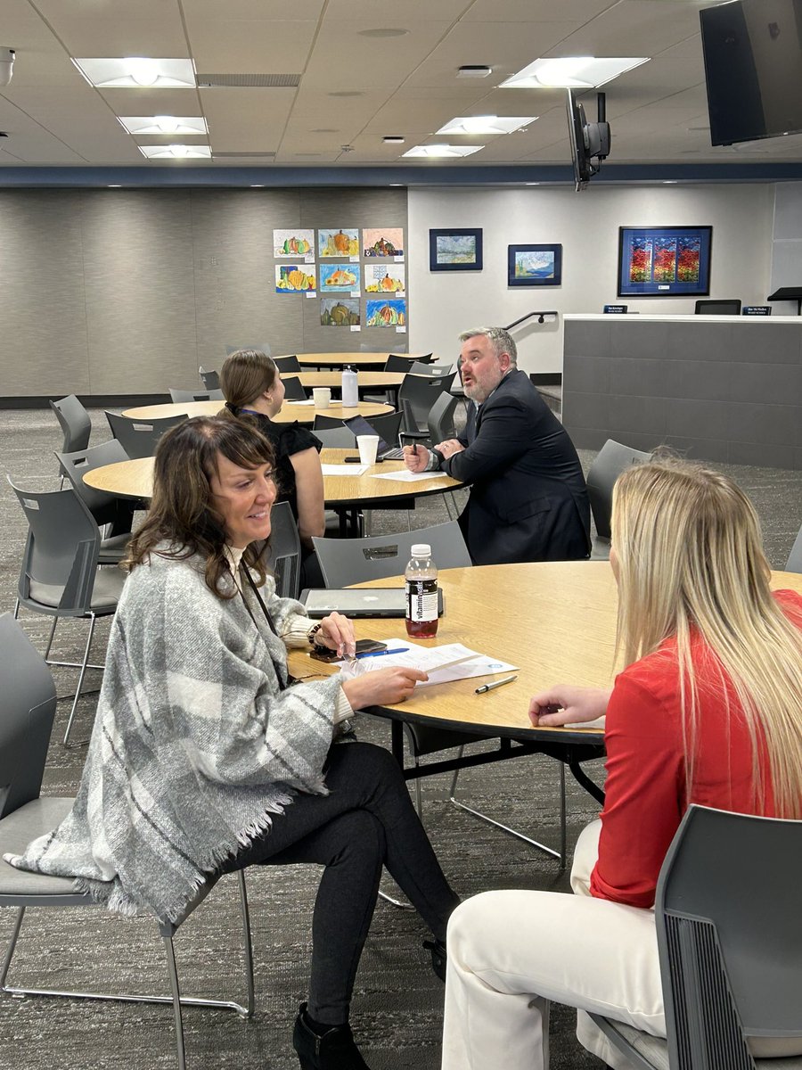 KellyWessel's tweet photo. @wevegotclass 🤩WOW🤩Feeling so inspired &amp; hopeful! @BVSchoolsHR team spent the day in mock interviews w/our students in the educator pathway @BVCAPS. We cannot wait to watch them develop thru the years &amp; bring them back to join our exemplary staff in @bvschools! 💙@mckenzie_937 https://t.co/UFQVhmWmAm