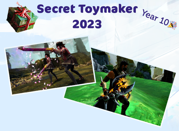 SecretToymaker's tweet photo. Need #SecretToymaker gift ideas?

@GuildWars2 just previewed the weapon mastery weapons for the classes, prepare your fellow players with fresh skins for their release 🎁

Sign ups are still open until the December 8th, see https://t.co/g3IMjr0OMa for more information ❤️✨ https://t.co/HdPGy7ivio