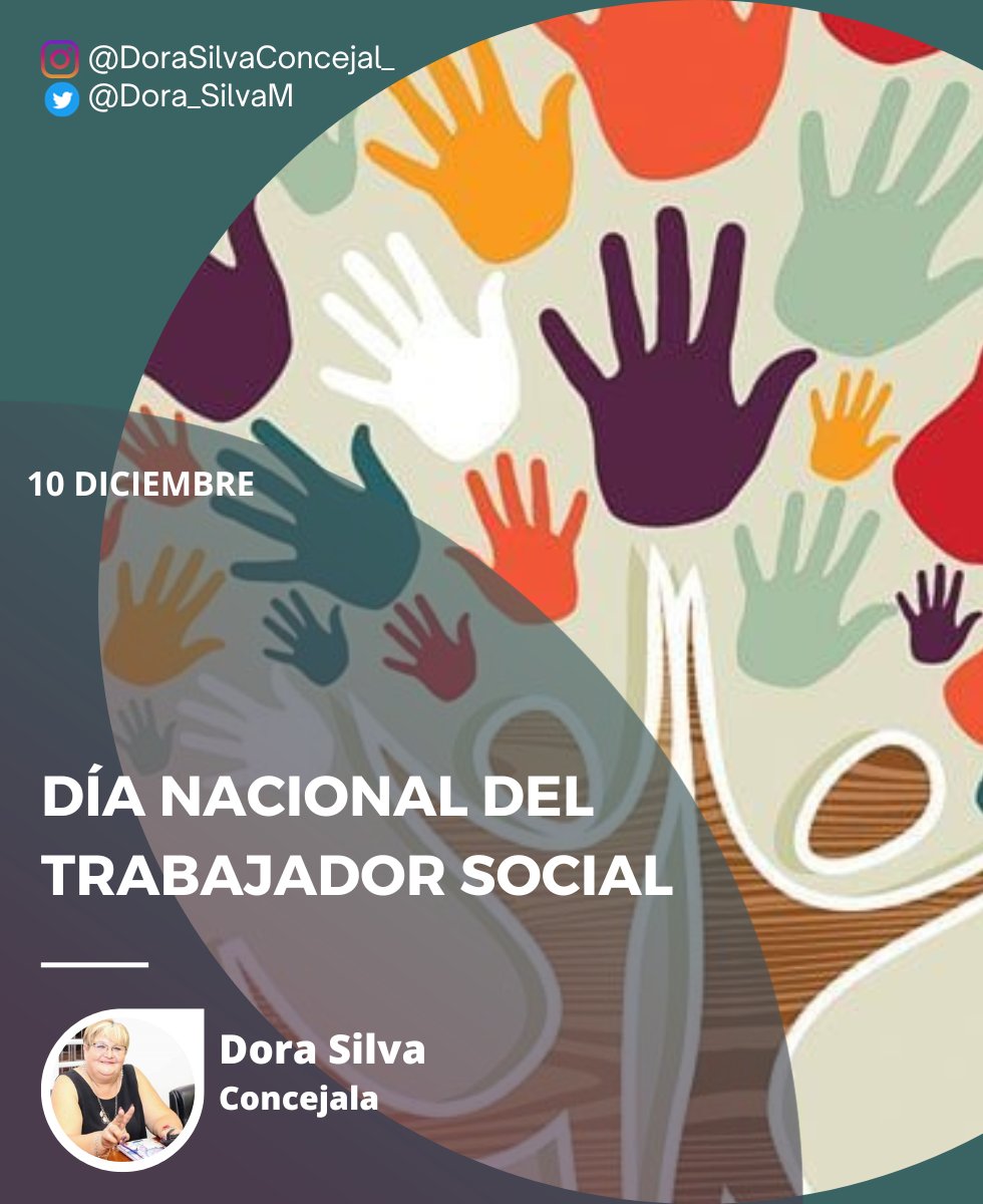 Dora_SilvaM's tweet photo. Desde 2012 los trabajadores y las trabajadoras sociales de todo el país conmemoran su compromiso con la profesión el 10 de diciembre ya que coincide con el Día Universal de los Derechos Humanos.
#ServicioSocial #EmpatiaYCompromiso #InclusiónSocial #Solidaridad
#DoraSilvaConcejala https://t.co/3UwY1OolrL