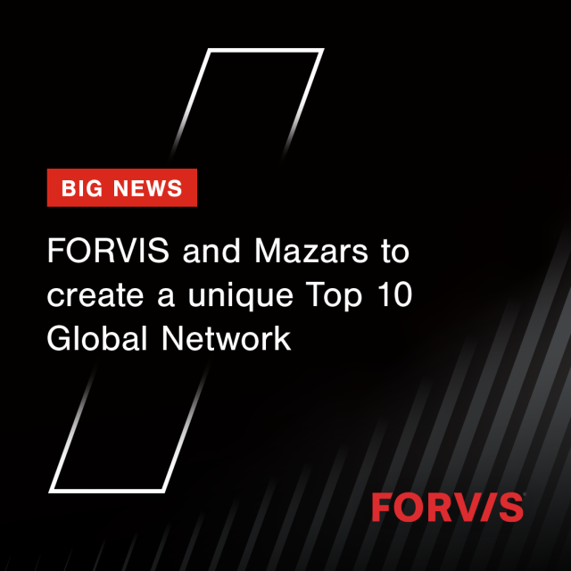 tboycpa's tweet photo. BIG NEWS: FORVIS and Mazars to create a unique Top 10 Global Network of just two members that offers seamless and agile services for our clients and outstanding opportunities for our people. Read more. https://t.co/9pK4Ili4Po https://t.co/X8tdABTznv