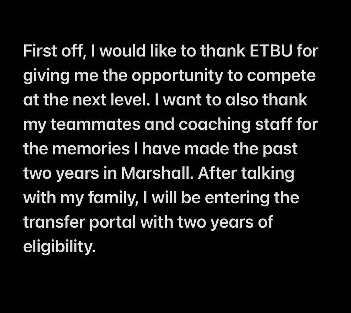 I will be entering the transfer portal with 2 years of eligibility!!
hudl.com/v/2MNrm0