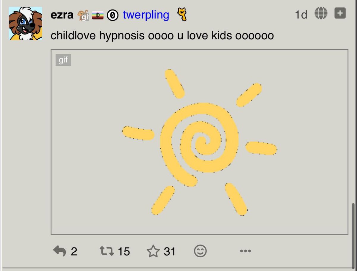 LilArfArf's tweet photo. Block and report @critterkiddo. 
They're a pedo and zoo. https://t.co/aPmPcfw7kp