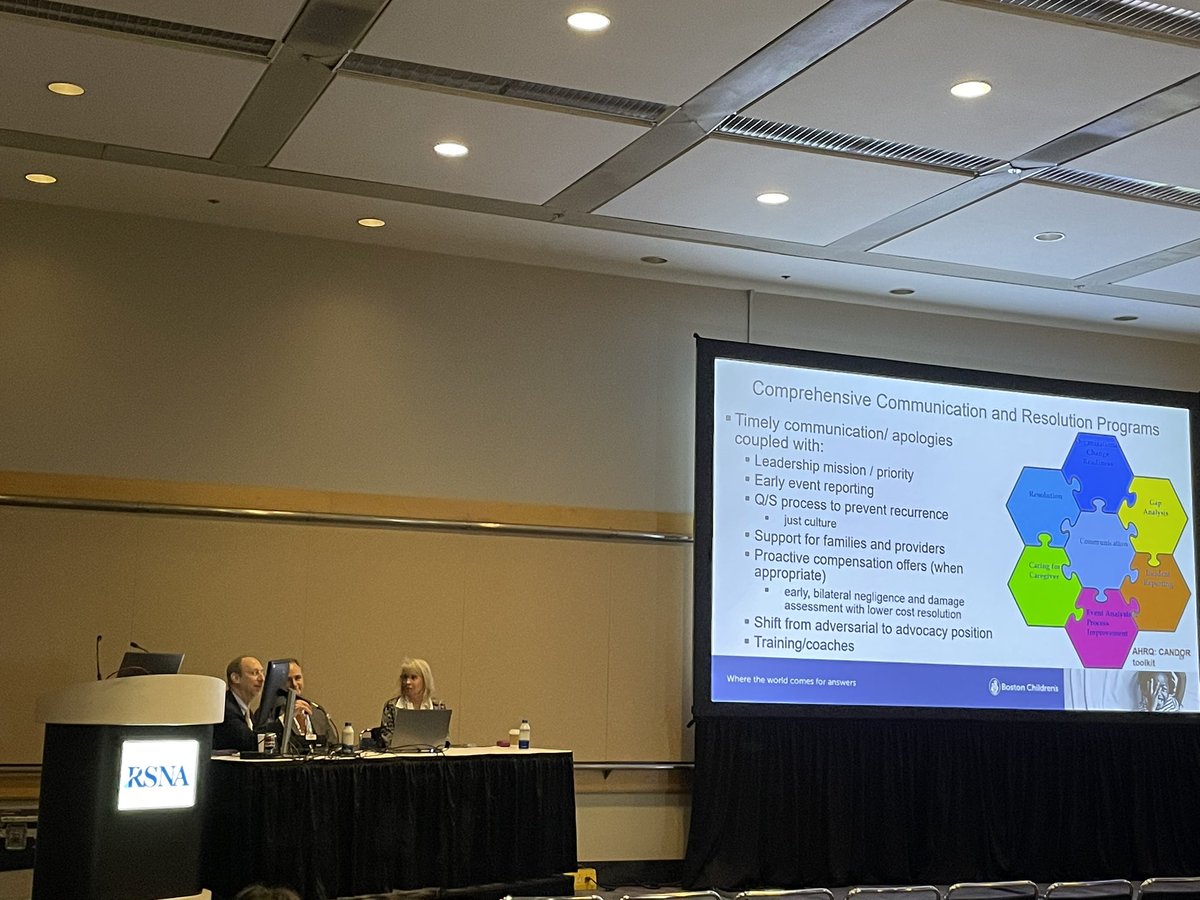 golnoosh_a's tweet photo. Incredible session at #RSNA2023 on "What Radiologists Should Know about Error Disclosure" – a crucial topic in our field. Kudos to @kyousem @JonLewinMD for shedding light on this essential aspect of radiology practice. #MedicalEducation #ErrorDisclosure #RSNAInsights @dyousem1 https://t.co/CeICj5VGSO
