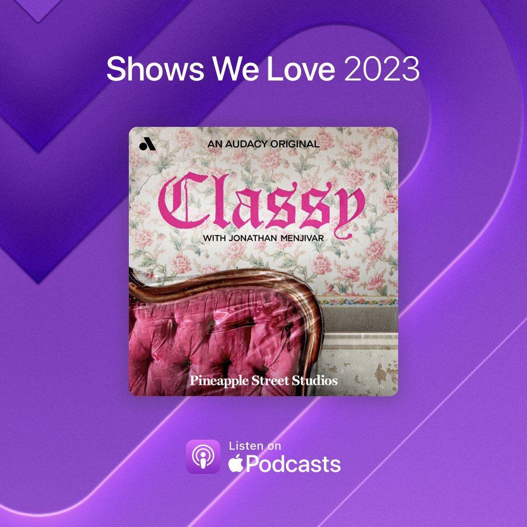 We're so delighted @ApplePodcasts featured Classy as a Shows We Love pick for 2023! Thanks to all who listened, supported and loved the show as much as we do💛 Check it out here if you haven't already: apple.co/SWLclassy