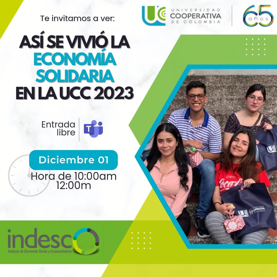 unicossol's tweet photo. Les traemos esta importante invitación de la Universidad Cooperativa de Colombia

Así se vivió la economía solidaria en la UCC 2023.🙌

Conéctate aquí 👉🏻 https://t.co/JGIvyiLiLS https://t.co/1pUOTITaft