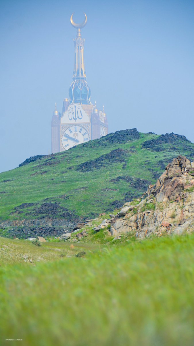The clock tower, pictured during the current season in Saudi Arabia. #HaramainInfo