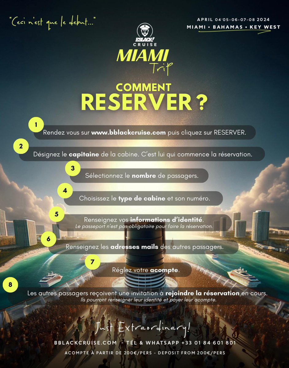 Rapide et efficace 💡 #Bblackcruise2024 #Reservetacabine