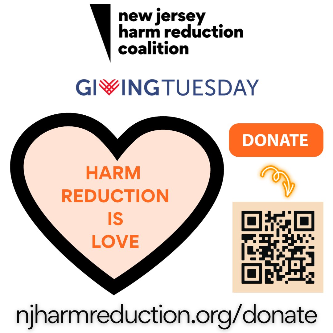 Today is #GivingTuesday and we invite you to use radical generosity to create a better, less judgmental NJ. Together, we can promote the safety and dignity of people who use drugs and move towards ending the overdose crisis. Donate to NJHRC today! #RadicalGenerosity #Respect