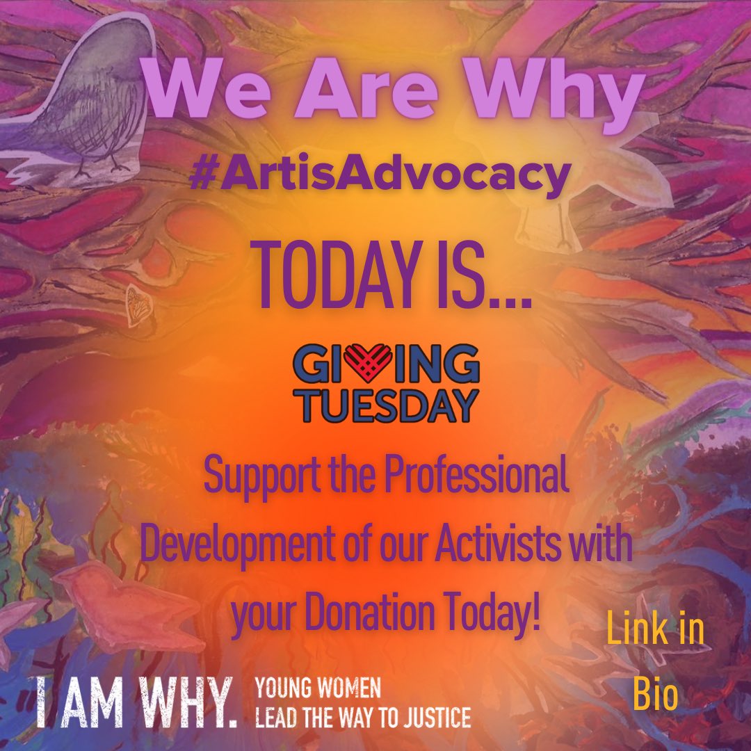 IAmWhyJustice's tweet photo. We are powerful, but we are also a small organization with limited capacity, and to continue to provide our core programming, we need your support to help us reach our donation goal of $2,500 this #GivingTuesday! https://t.co/Ps2J0PFGFp