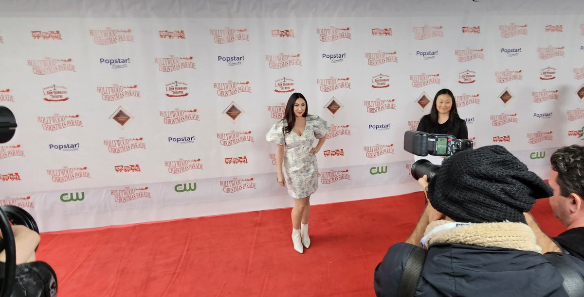 TaraMacri's tweet photo. Thank you so much to the Hollywood Christmas Parade for having me! You can catch the parade and my performance of #christmasfortwo on the CW network Dec 15th 😘 #toysfortot #HollywoodChristmasParade https://t.co/WT0ZPuMAHY
