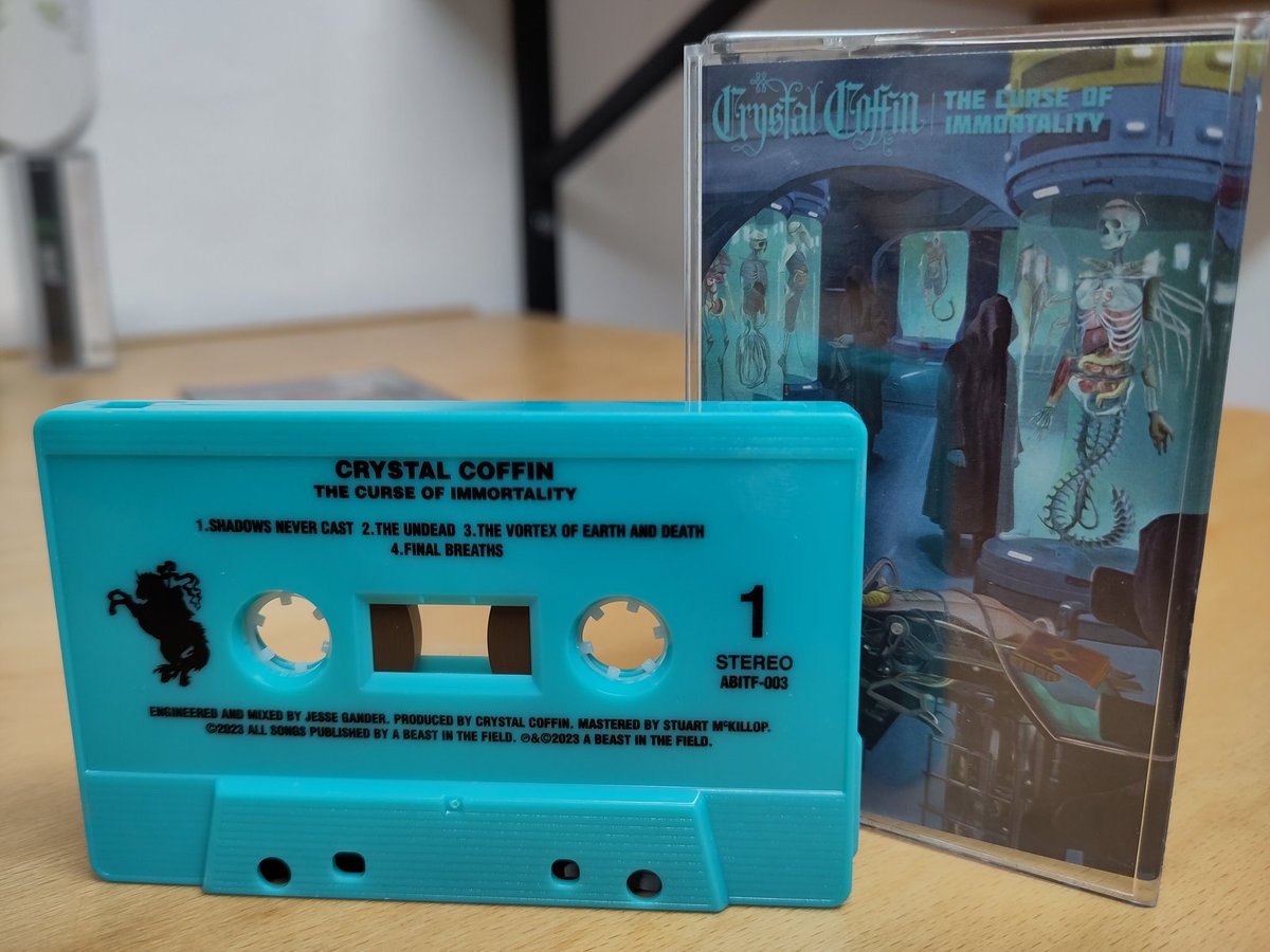 zlatovlas's tweet photo. @Bandcamp The next cassette on my shelf is The Curse of Immortality by Crystal Coffin. Black metal from Canada. Great to hear before you go to bed. https://t.co/1YYtcowAsu