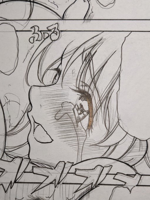 新刊進捗。
ペン入れ3分の2弱…くらいです💦 