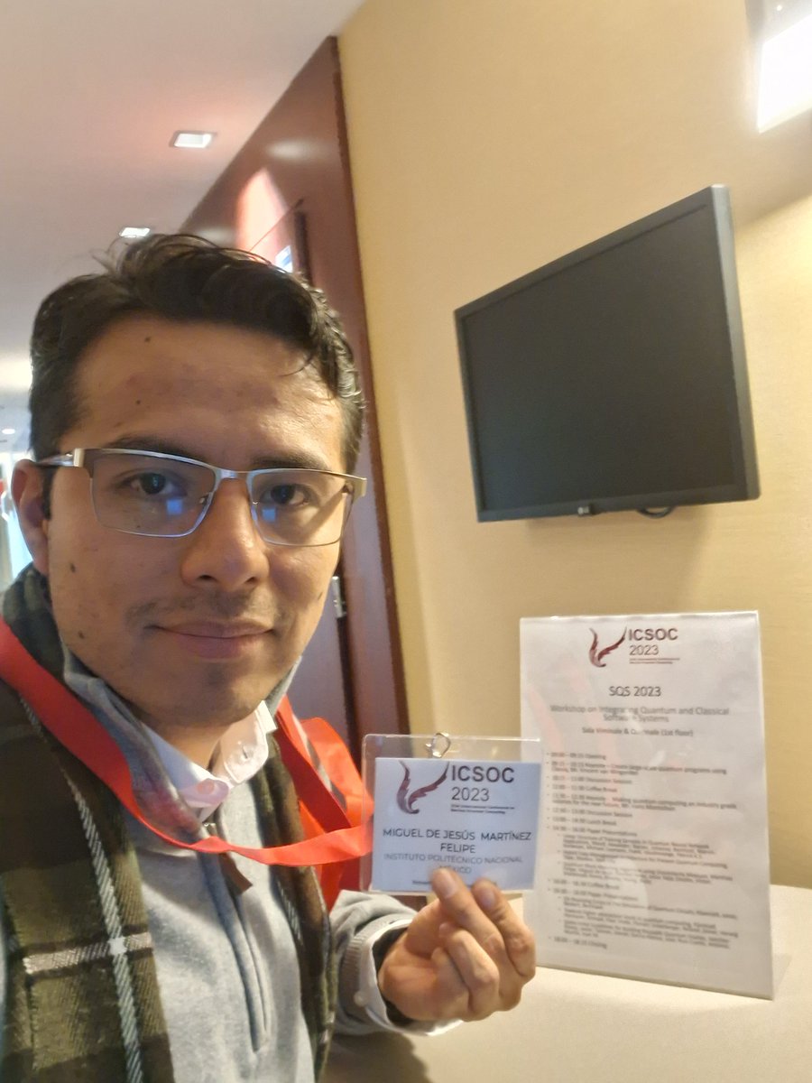 Miguelillnino's tweet image. Grateful experience to share knowledge in @icsocconf workshop services and quantum software 2023 #icsoc2023 #quantumcomputing
