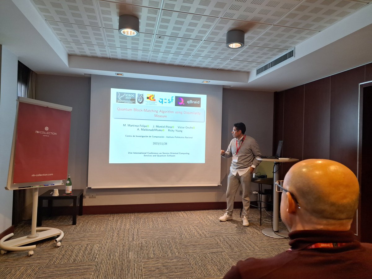Miguelillnino's tweet image. Grateful experience to share knowledge in @icsocconf workshop services and quantum software 2023 #icsoc2023 #quantumcomputing