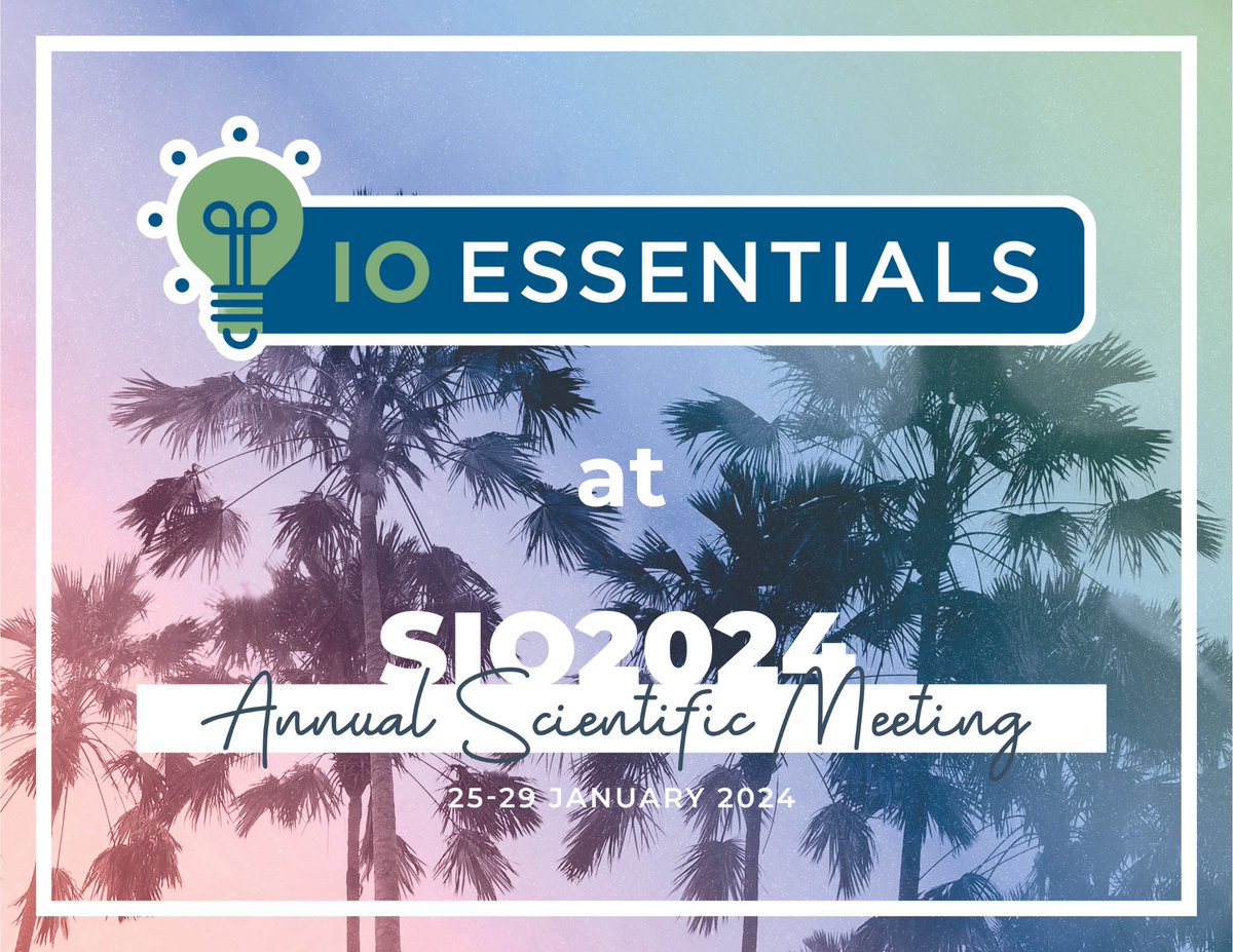 SIO_Central's tweet photo. Don't miss IO Essentials at #SIOLongBeach. Designed for #IO students, residents, and early-career physicians, #IOEssentials can help build your career, expand your professional network, and keep you updated on the latest research. Learn more: https://t.co/b4hVNHelm2 https://t.co/oTRgV2JmZY