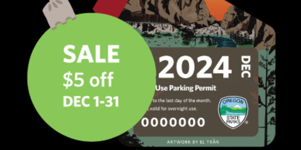 Day-use parking permits make great gifts. The 12-month parking permit sale runs Dec. 1-31. $5 off! Head to the park store on Dec. 1 to get yours or ones for family. The parking permits are transferable among vehicles, too! bit.ly/4129qiQ