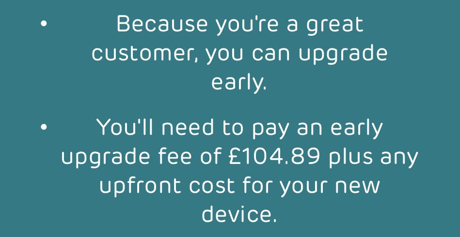 RogueTravis's tweet photo. WOW! You mean I get to pay YOU £104.89, plus an additional payment for a phone you’re already going to make a profit on in the next three year contract?   Thank you @EE, that’s the kind of loyalty reward we’re all here for. https://t.co/JZj60L4wet