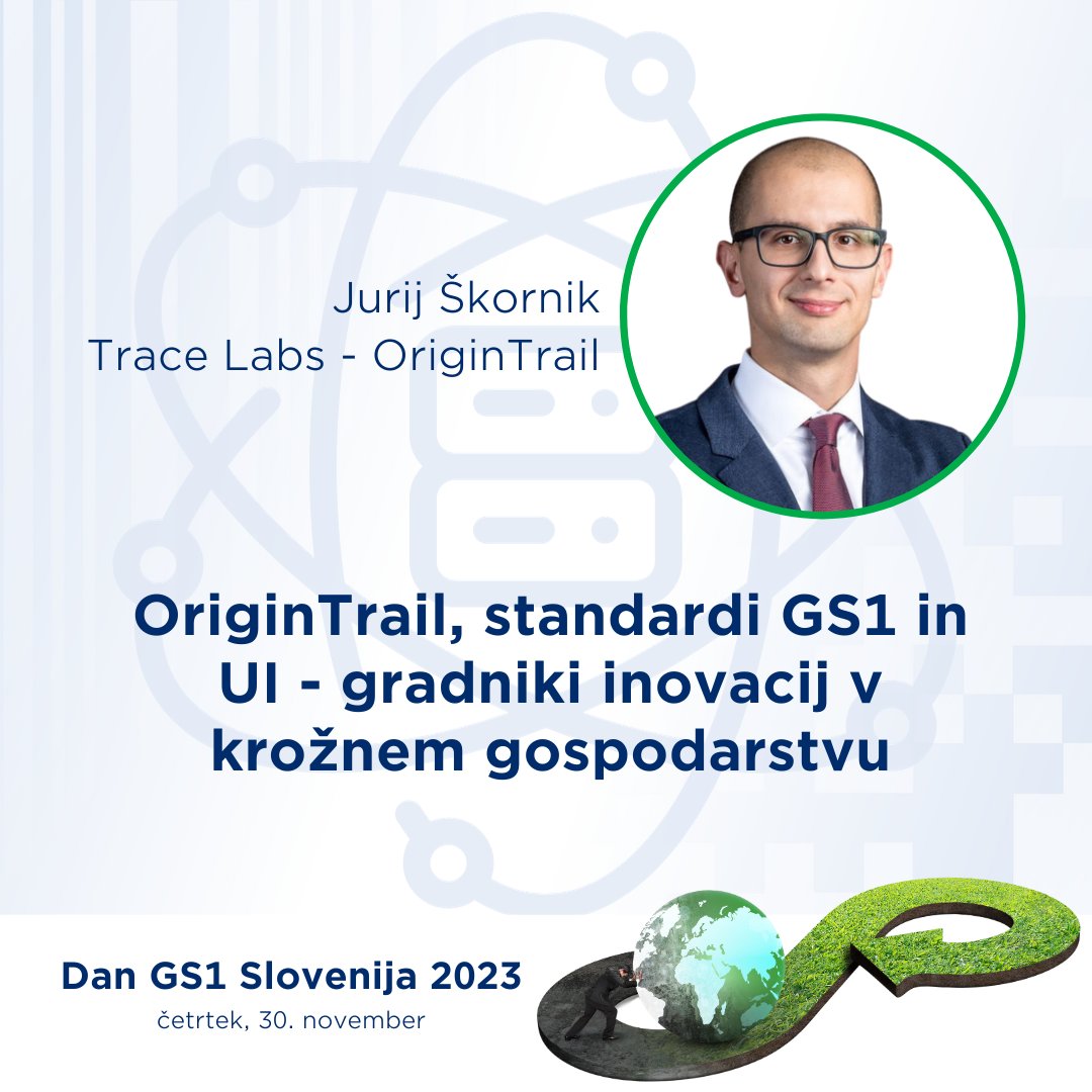 GS1Slovenija's tweet photo. Jurij Škornik iz #TraceLabs - #OriginTrail  o vključevanju umetne inteligence!
👉https://t.co/EfZ2VMRbP4

🤝 #TraceBS #Mercator #PanteonGroup #DSV #ZZIbizBox #MARKPRO
#DanGS12023 #sustainability #data #traceability #barcode #2Dbarcode #digitalisation #supplychain #DigitalLink https://t.co/mwRrmDgOyF