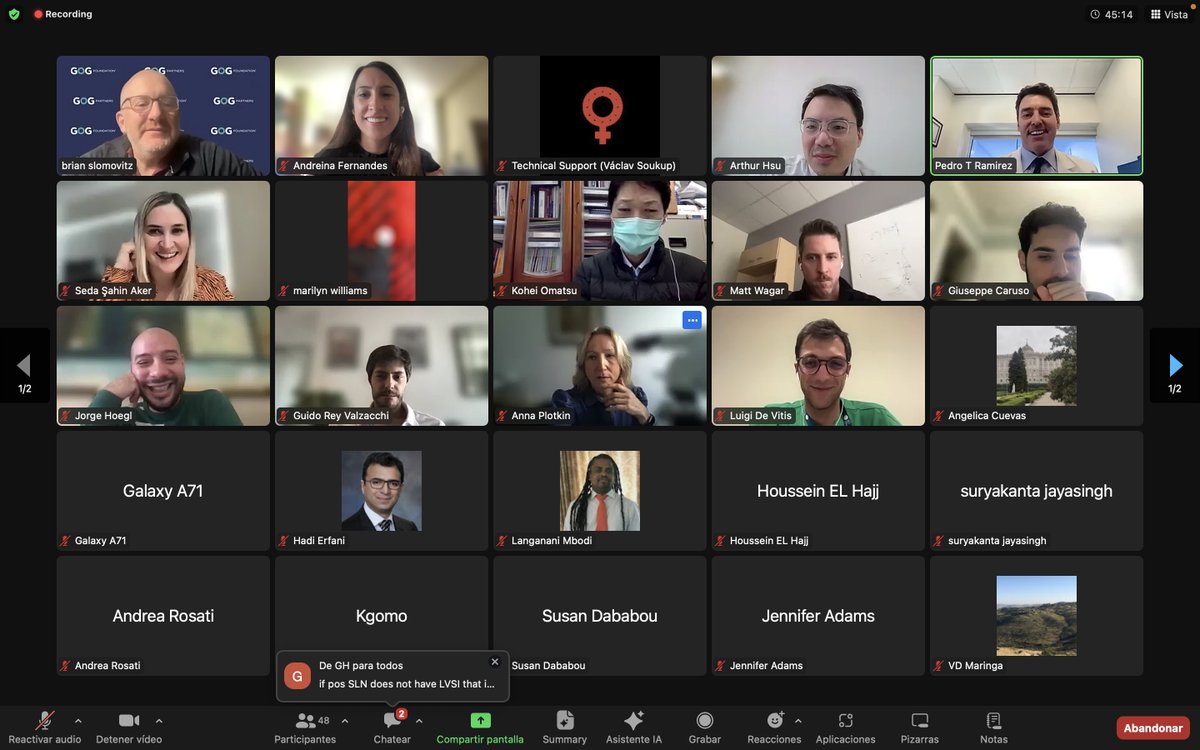 IJGC (@ijgconline) on Twitter photo 🔥Great discussion with <a href="/GynCancerMD/">Brian Slomovitz, MD, MS, FACOG</a>‼️
Thanks to all the attendees, and to <a href="/ESGO_society/">ESGO</a> and <a href="/IGCSociety/">IGCS</a> for your unconditional support!
See you on the next #IJGClub 🎄✨
<a href="/pedroramirezMD/">Pedro T Ramirez</a> <a href="/HsuMd/">Arthur_HC_Hsu</a> <a href="/JayrajAarthi/">Aarthi S Jayraj</a> <a href="/AndreFernandes2/">Andreina Fernandes</a> <a href="/agz_eriksson/">Ane Gerda Z Eriksson MD PhD</a> <a href="/ENYGO_official/">European Network of Young Gynae Oncologists</a> <a href="/OncoAlert/">OncoAlert</a> <a href="/IJGCfellows/">IJGC Fellows</a> 🔥Great discussion with <a href="/GynCancerMD/">Brian Slomovitz, MD, MS, FACOG</a>‼️
Thanks to all the attendees, and to <a href="/ESGO_society/">ESGO</a> and <a href="/IGCSociety/">IGCS</a> for your unconditional support!
See you on the next #IJGClub 🎄✨
<a href="/pedroramirezMD/">Pedro T Ramirez</a> <a href="/HsuMd/">Arthur_HC_Hsu</a> <a href="/JayrajAarthi/">Aarthi S Jayraj</a> <a href="/AndreFernandes2/">Andreina Fernandes</a> <a href="/agz_eriksson/">Ane Gerda Z Eriksson MD PhD</a> <a href="/ENYGO_official/">European Network of Young Gynae Oncologists</a> <a href="/OncoAlert/">OncoAlert</a> <a href="/IJGCfellows/">IJGC Fellows</a>