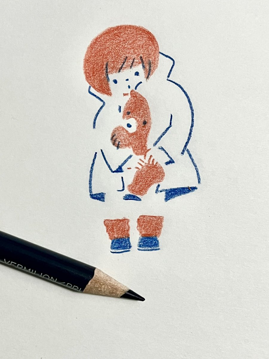 「  赤青鉛筆で描いています」|ryukuのイラスト