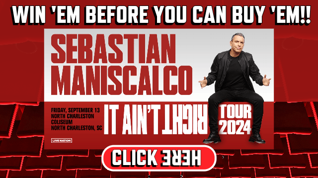 my98rock's tweet photo. Get ready for @SebastianComedy IT AIN'T RIGHT TOUR coming to @NChasColiseum Fri 9/13! He’s got a lot to say, and he’s inviting you to hear all about it!🎤 Tickets on sale Fri 12/1: https://t.co/pA6SvJuPnA

#ItAintRight https://t.co/locmHbfUQf https://t.co/FGuh2cQaAu