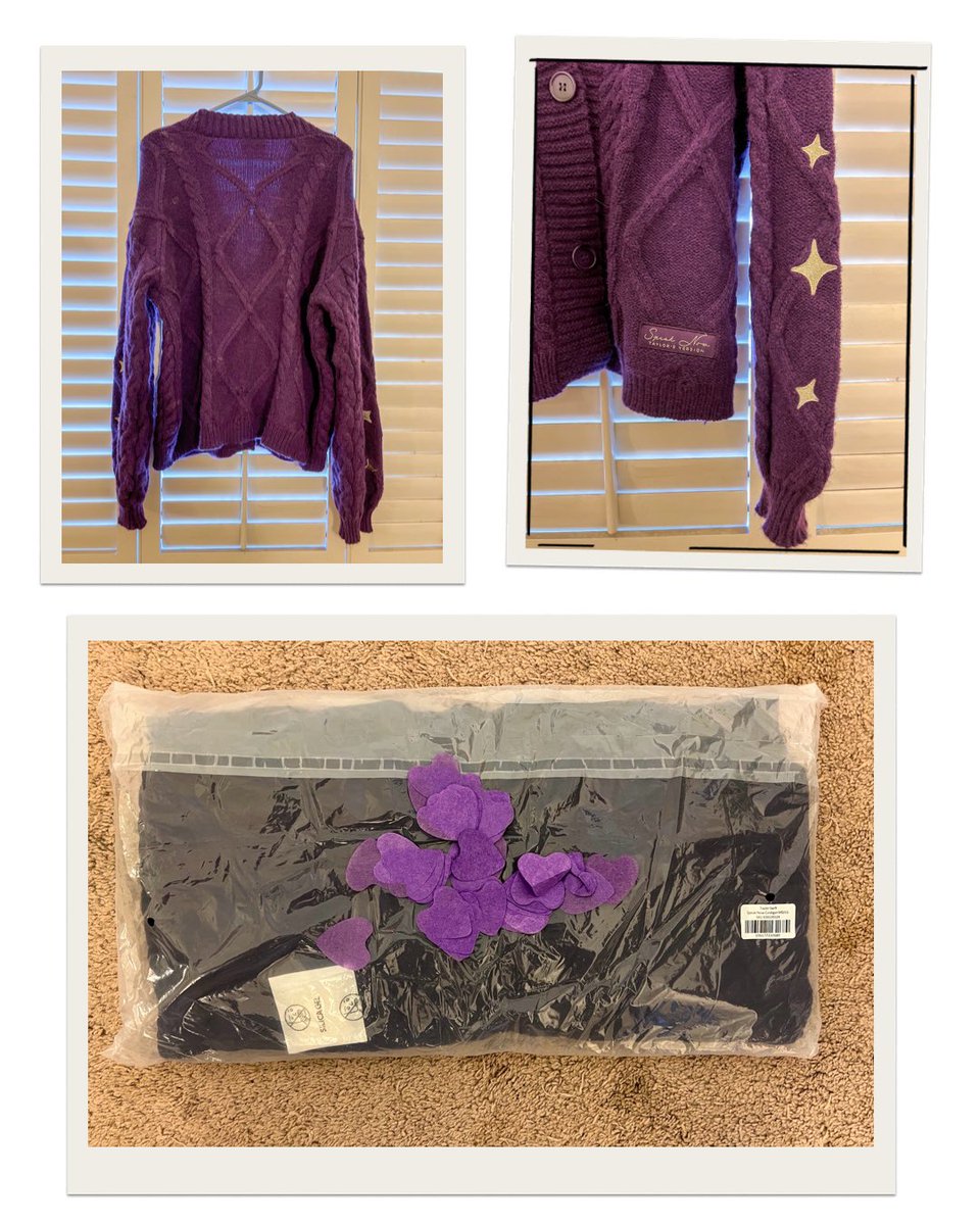 JenerationSwift's tweet image. In celebration of my birthday and it also being Giving Tuesday, I thought it would be a perfect day to do a giveaway! I’m giving away a brand new Speak Now cardigan size M/L. The one pictured is mine, the one still wrapped up with the confetti is the one you’ll receive.  Rules:…