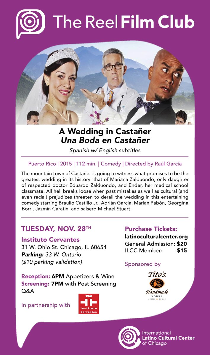 🇵🇷Join us at Instituto Cervantes TONIGHT to celebrate Puerto Rican film, food, &amp; culture!
📍Instituto Cervantes
🥂6:00 PM Reception | 7:00 PM Film
🥘Ticket Includes Drinks &amp; Appetizers
📽️: A Wedding in Castañer
🔗Link below &amp; in bio!
🎟️&amp; Tix at door!
latinoculturalcenter.org/event/reel-fil…
