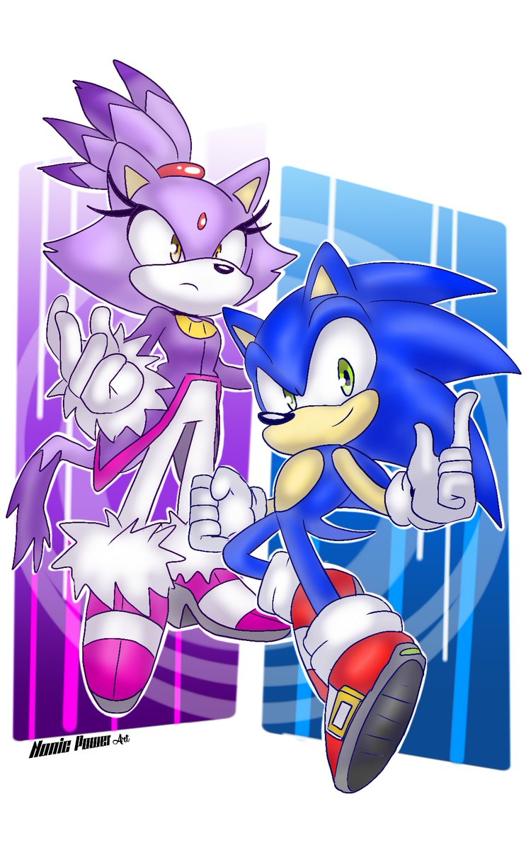Sonic Rush by Nonic Power 
#SonicTheHedgehog #blazethecat #SonicRush #sonicfanart #sonicart