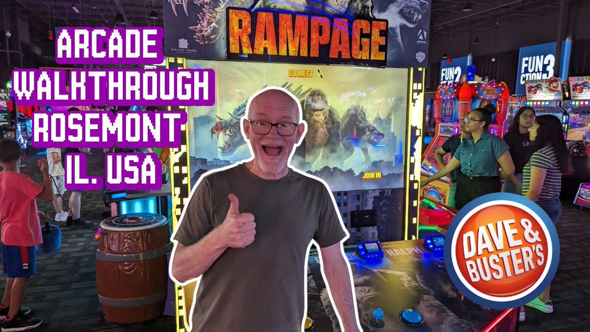 Ah, Dave & Busters: one of them big FEC's me and @tenpencearcade visited in America. It's not for the retro-heads, as you would expect, but there's enough of the new-skool drivers / shooters / fighters / rhythm games to keep you going if that's your thing. bit.ly/410il4b