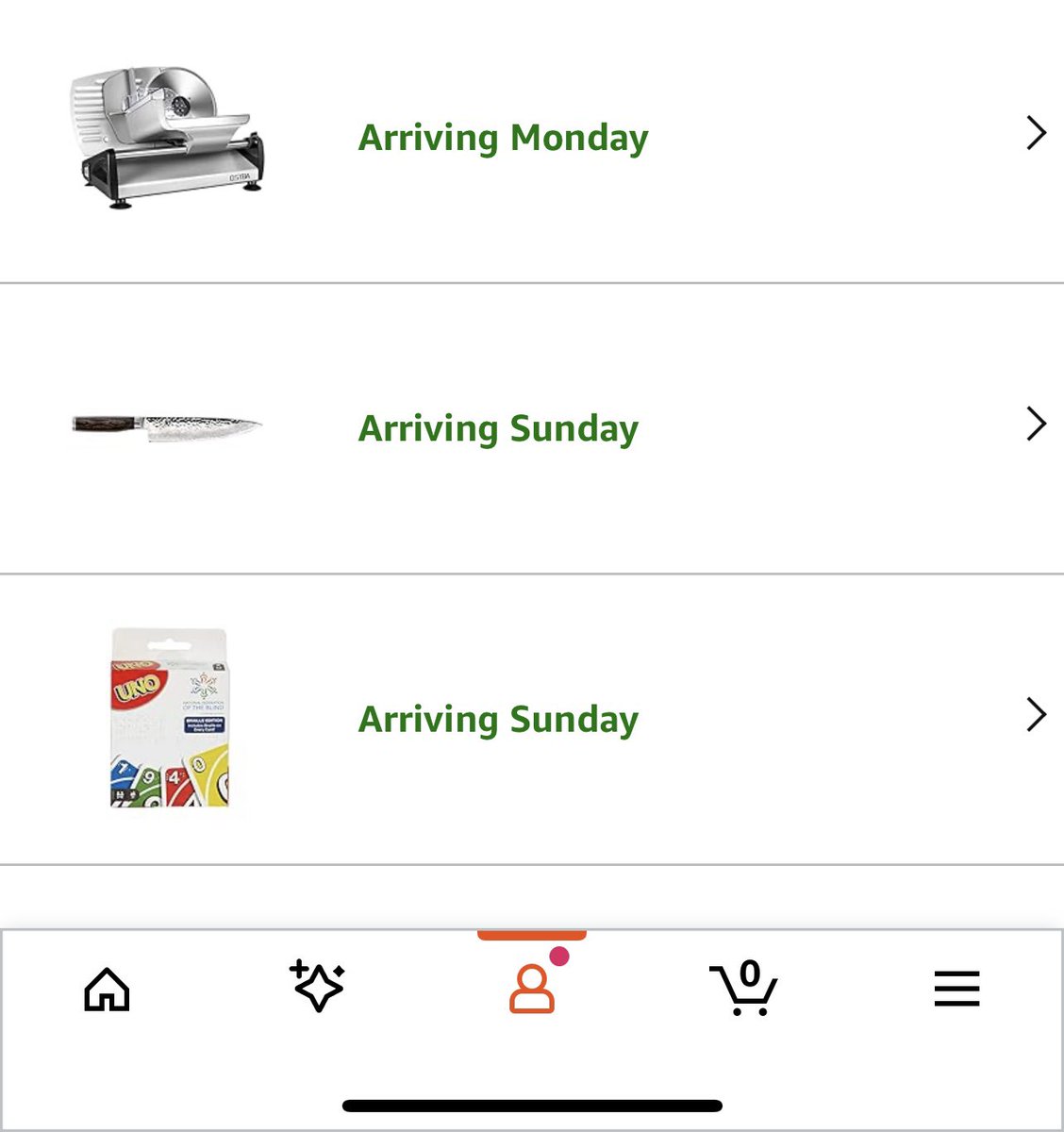 gert_moose4's tweet photo. Hit the Jeff Penzos too hard before Cyber Monday now I got a deli meat slicer, shun cutlery, and Braille Uno otw😩 https://t.co/FpKb5TugPQ