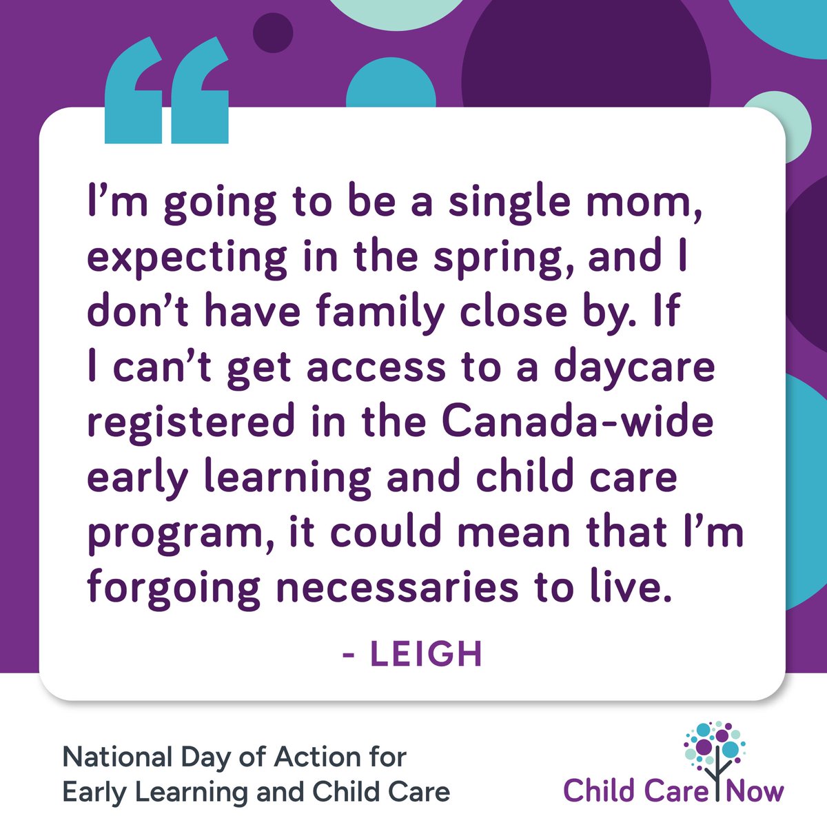Hundreds of thousands of Canadian families can’t find child care when they need it. This isn’t acceptable, and it impacts many families. 📝 Join us in calling for an end to the severe shortage of licensed child care spaces by signing our Open Letter: childcarenow.ca/nov-2023-open-…