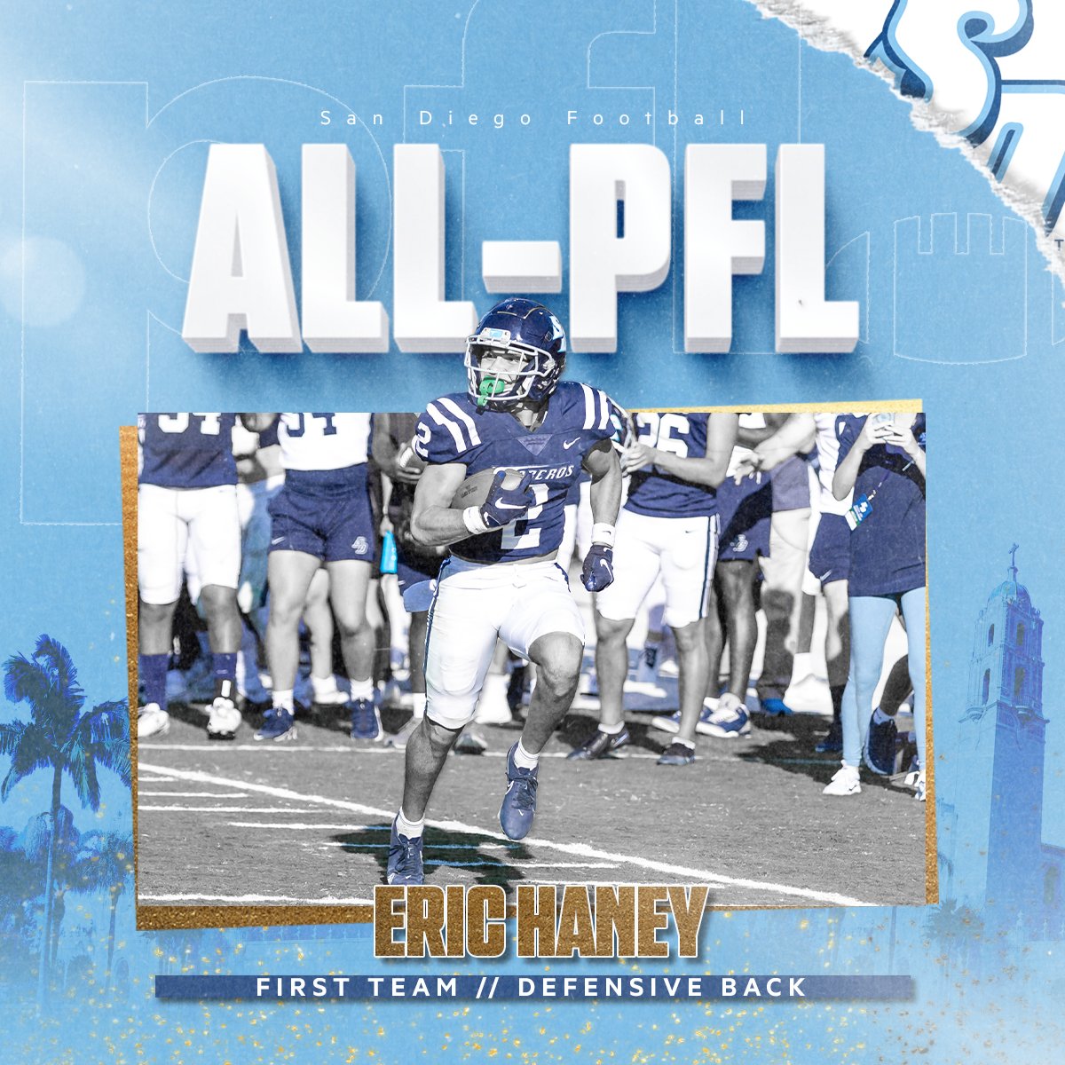 A difference maker on defense.

Congrats to <a href="/eric7haney/">Eric Haney</a> for earning 2023 @PFLNews First Team honors!

🗞: bit.ly/49R0GQx 

#GoToreros
