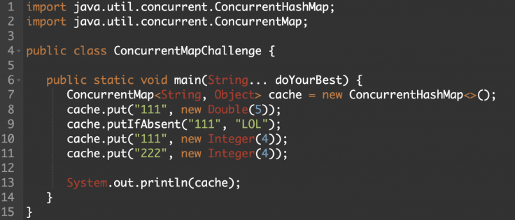 RafaDelNero's tweet photo. Explore the utility of the ConcurrentHashMap class in a multi-threaded environment. Test your knowledge with a quick Java Challenge and learn more:

🔗 https://t.co/NK2uS5P7DD

#Java #ConcurrentHashMap #JavaChallenge #Multithreading https://t.co/8XNCNKpCaK