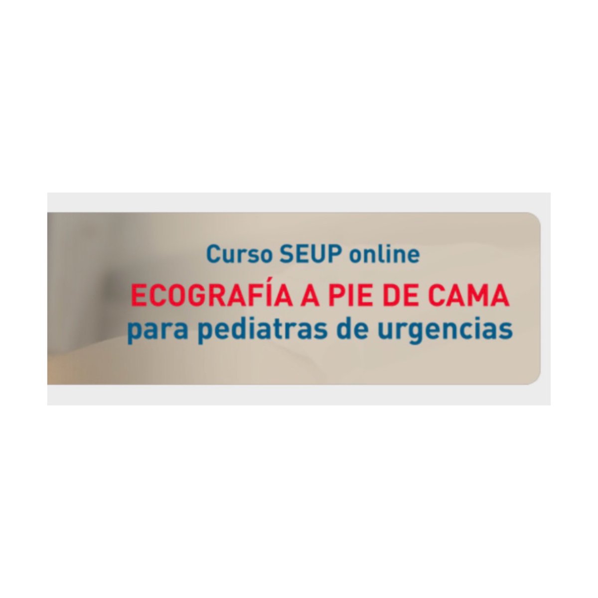 Hoy os traemos el curso de “Ecografía a pie de cama para pediatras de urgencias”. 
📚 Se trata de un curso, muy completo, organizado por el grupo de trabajo de ecografía clínica.