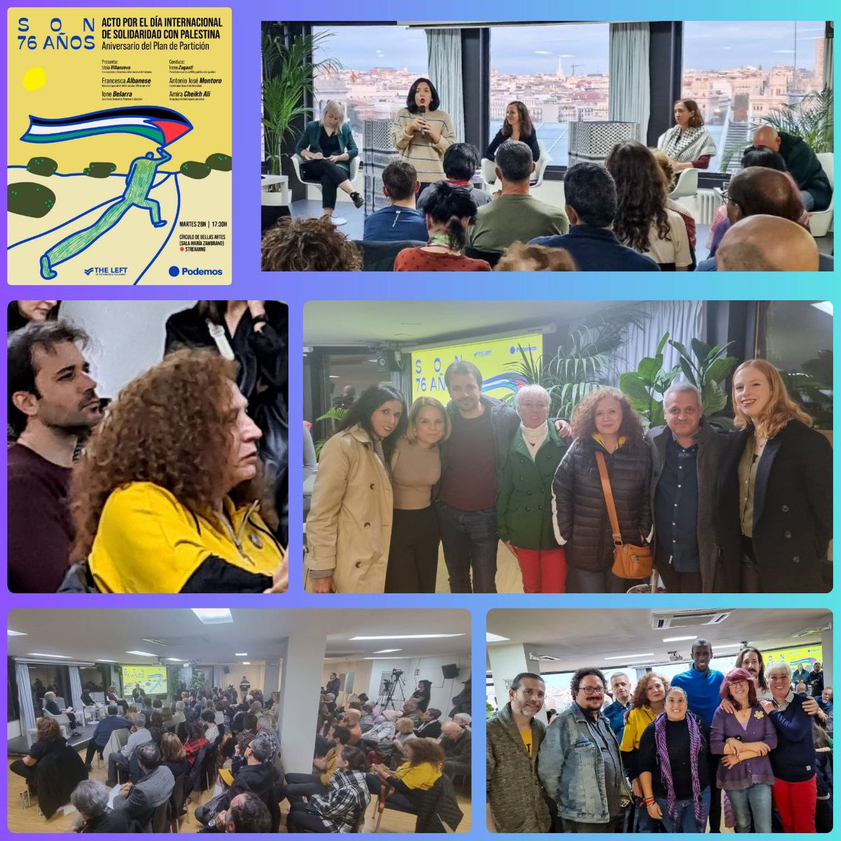 🇵🇸 Ha sido una tarde de derechos humanos de la mano de @Podemos con @IoneBelarra a la cabeza, conociendo de primera mano la situación que estan viviendo en Palestina, un recorrido por los 76 años de conflicto y las propuestas que nuestro partido está haciendo
#AltoElFuegoYA