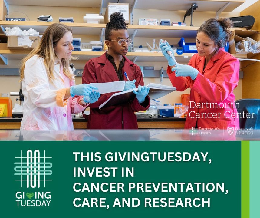 It’s #GivingTuesday! Support the caring staff and high-quality patient support services at Dartmouth Cancer Center that help so many in our community. Give online at dartgo.org/gt-cancer-cent… @DartmouthHealth @DHMCandClinics @GeiselMed
