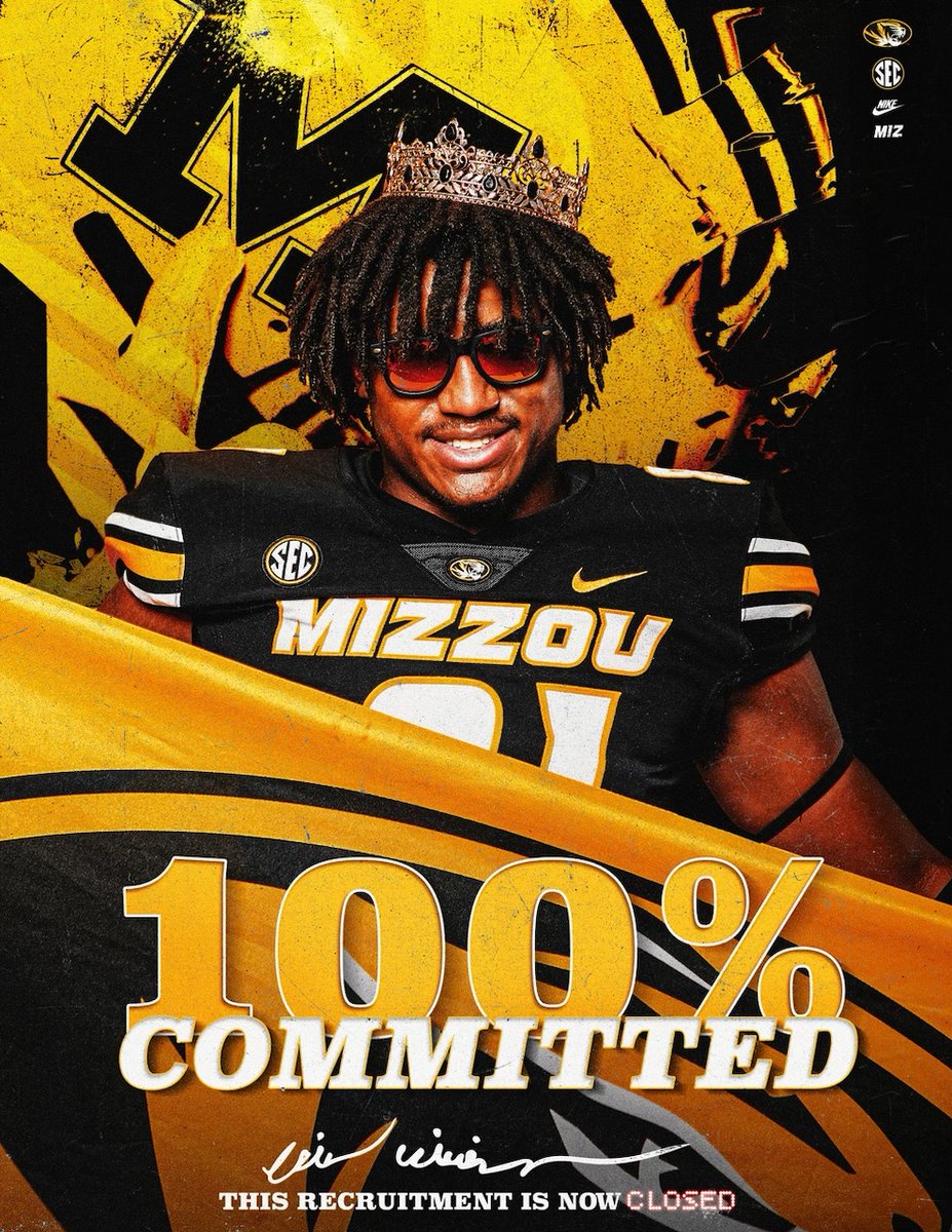 I want to thank Alabama, Tennessee, USC, and Florida State for recruiting me. After talking with my family and through prayer. I am shutting my recruitment down! FULLY committed to the Zou! @CoachDrinkwitz @coach_peoples @MaureyBland6