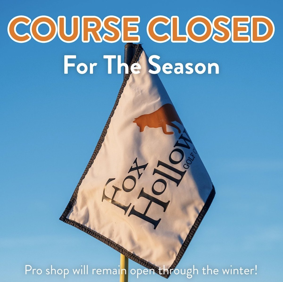 FoxHollowUT's tweet photo. While the course is closed, the Pro-Shop remains open for holiday shopping &amp; we will be doing some fun sales so keep an eye out for those! 🏷️

Pro-Shop Winter Hours:
Mon-Fri: 9 AM - 3 PM
Sat: 10 AM - 2 PM
Sun: Closed

Thank you for your ongoing support! https://t.co/StNtw8MCwv