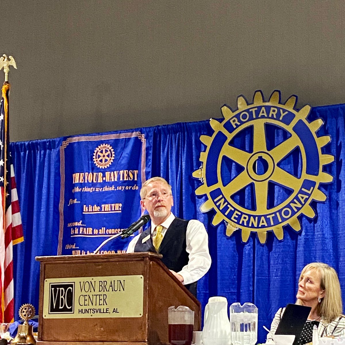 VarsityPrep's tweet image. Enjoyed Dr. Neil Lamb today @HSV_RotaryClub Great speaker! #ihearthsv #Smartplace