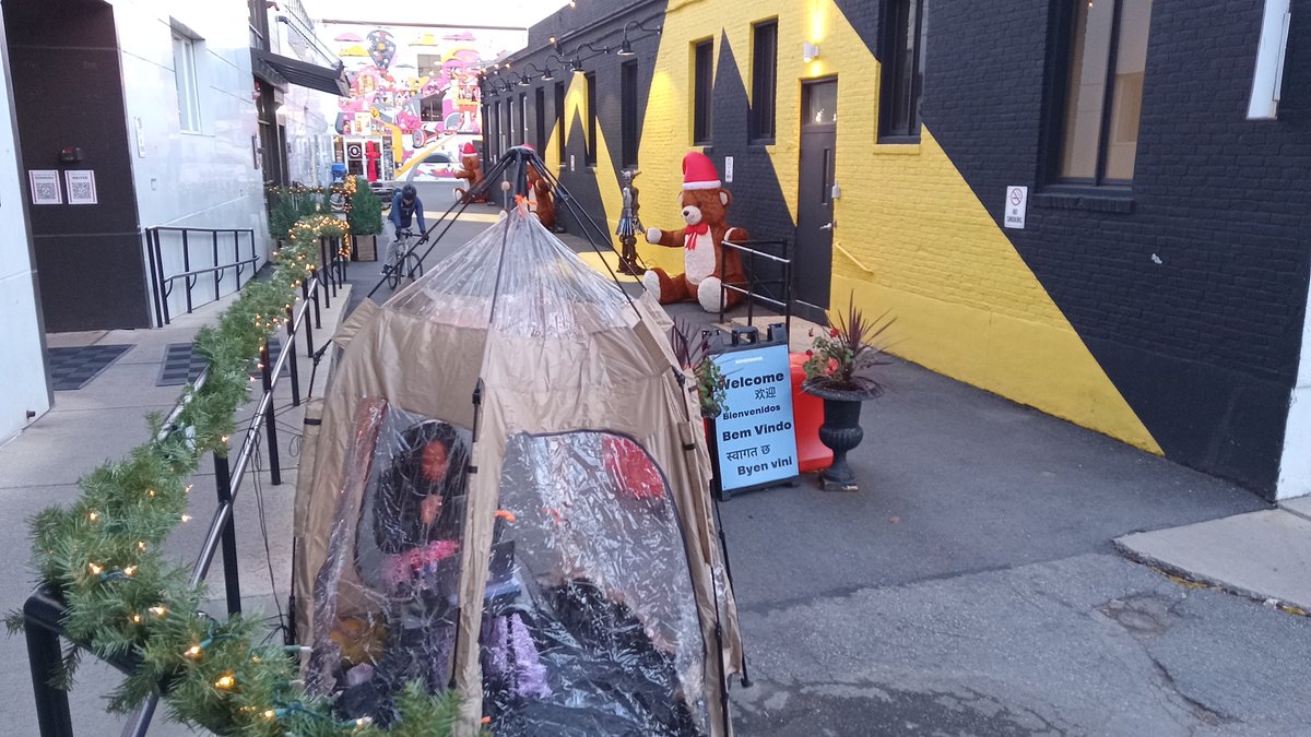 Live and in a tent, Yvette Wilks is broadcasting on Channel 3 in Somerville.