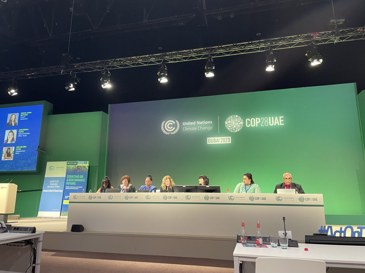Data2X's tweet image. Our executive director, Krista Jones Baptista (@kbaptista), moderated a provocative discussion today at @COP28_UAE&apos;s pre-conference. 

The session focused on the status of #gender and #EnvironmentData, and how it is integral to successful #ClimateAction plans and policies.