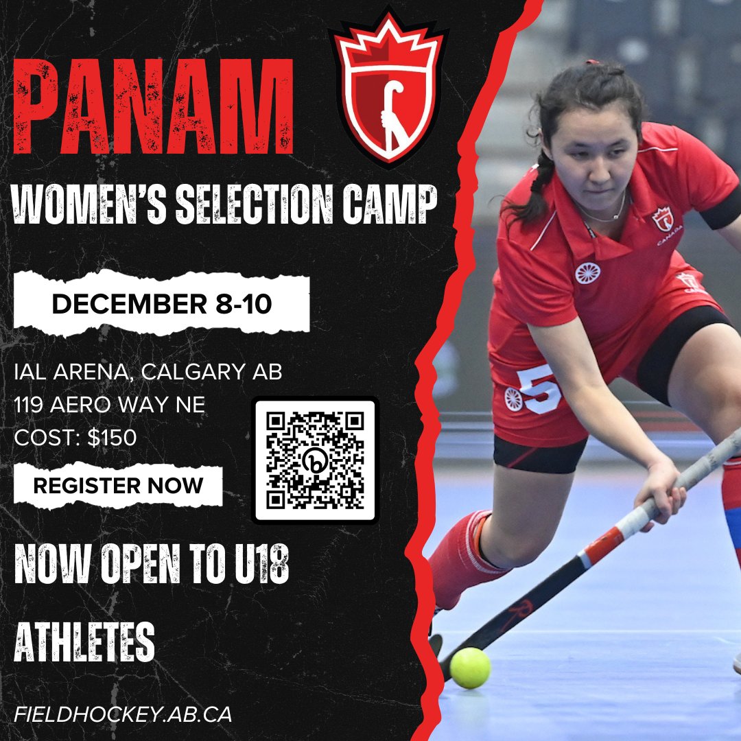 FHalberta's tweet image. 🚨 Reminder! 🚨 Time is running out to register for the Women's PANAM Selection Camp! Now welcoming both senior and U18 athletes, this is your chance to join Canada's elite field hockey team for the Pan-American Championship. 🏑🍁
link in bio.
#FieldHockeyCanada #SelectionCamp