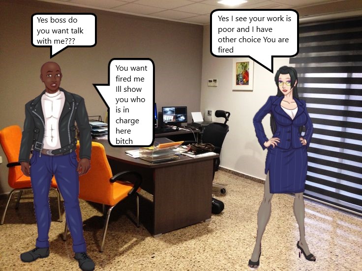 MNF_BigB's tweet photo. I started to work in a company but the boss @l_lixis tried to fire me but i showed her who give the orders in the company https://t.co/TGZJZFkTEN