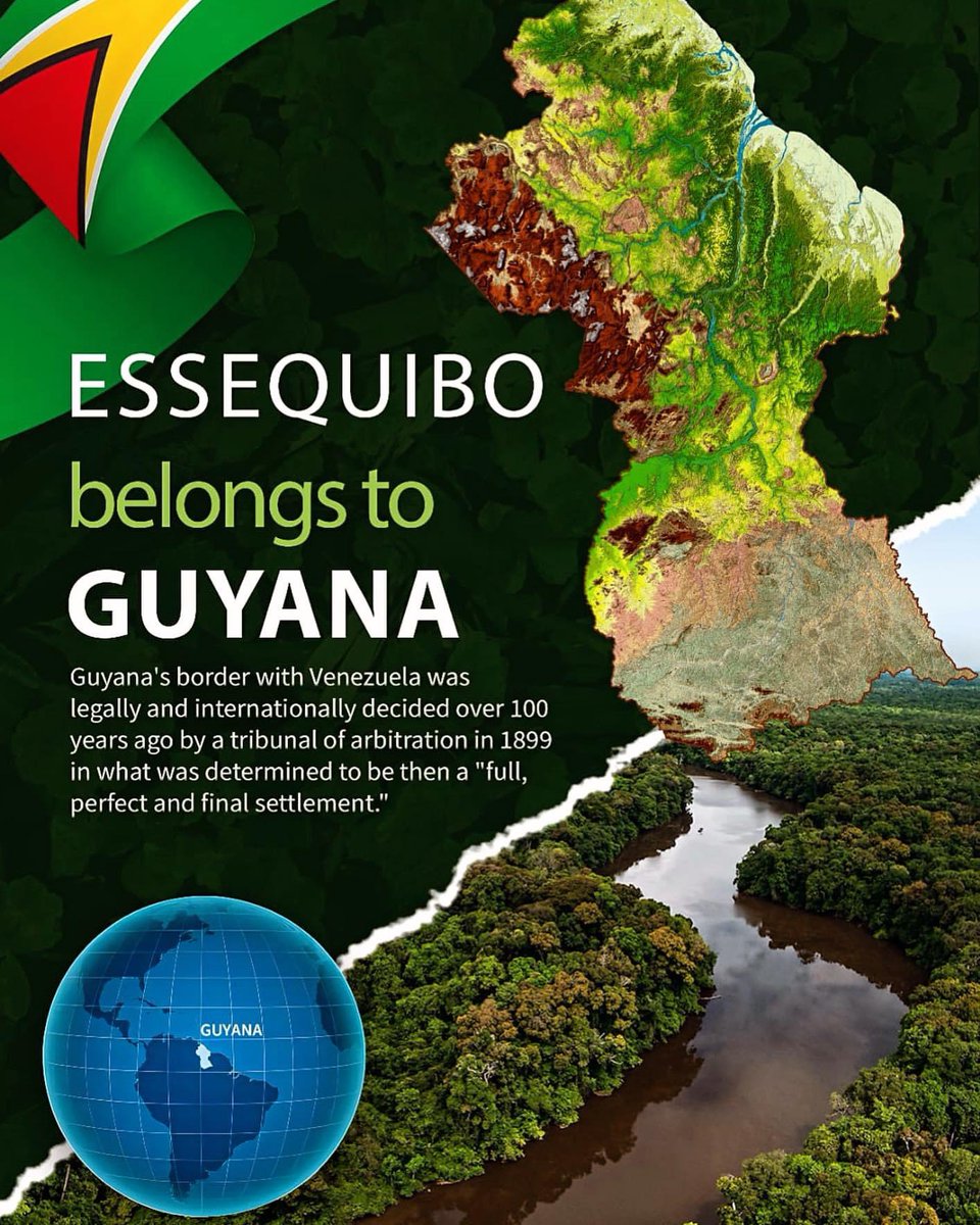 Every single square inch of it belongs to us.

#NotABladeofGrass #AllofGuyanaBelongstoUs #EssequiboisGuyana #IsWeOwn