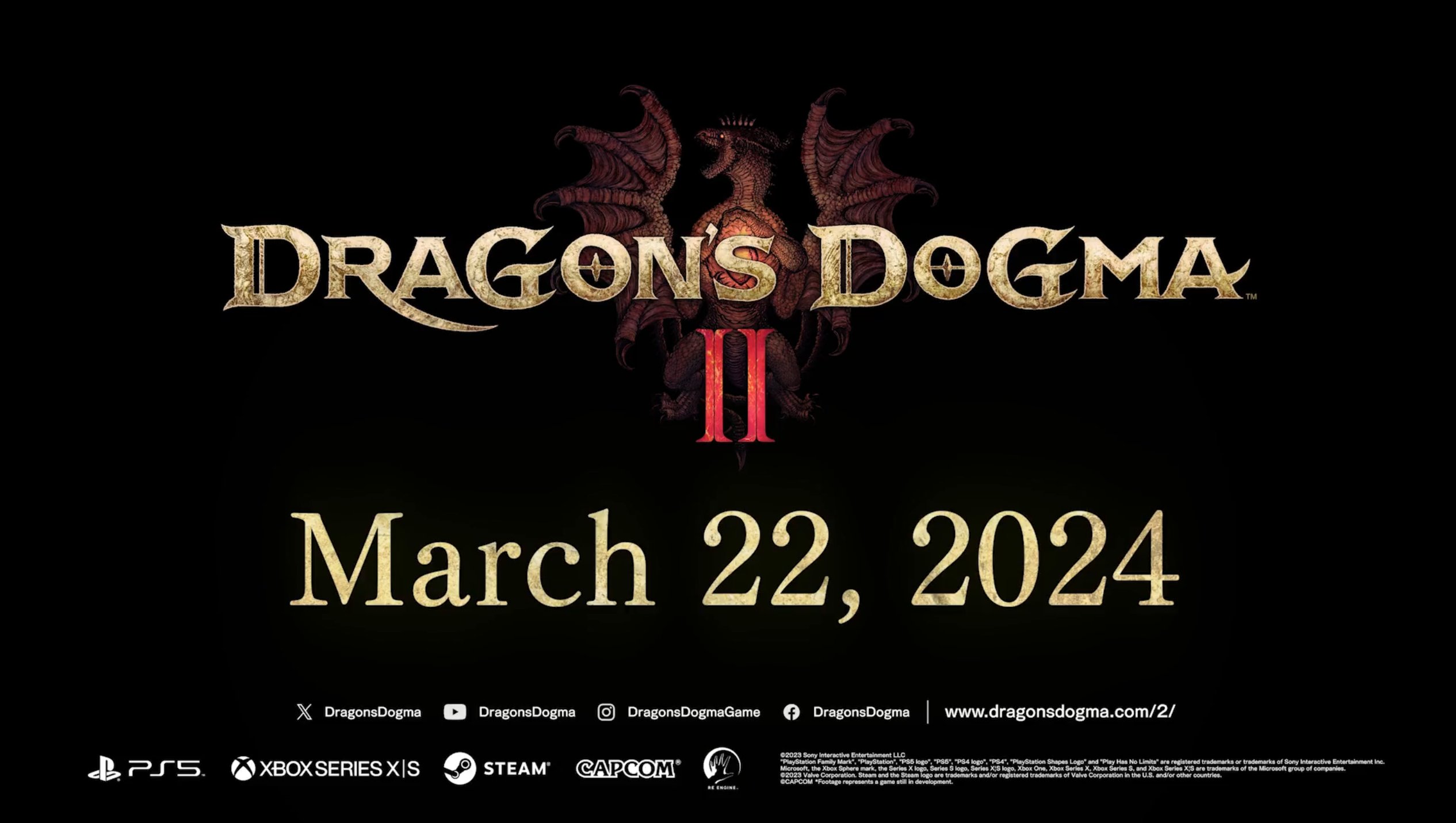 Dragon's Dogma II is releasing March 22, 2024