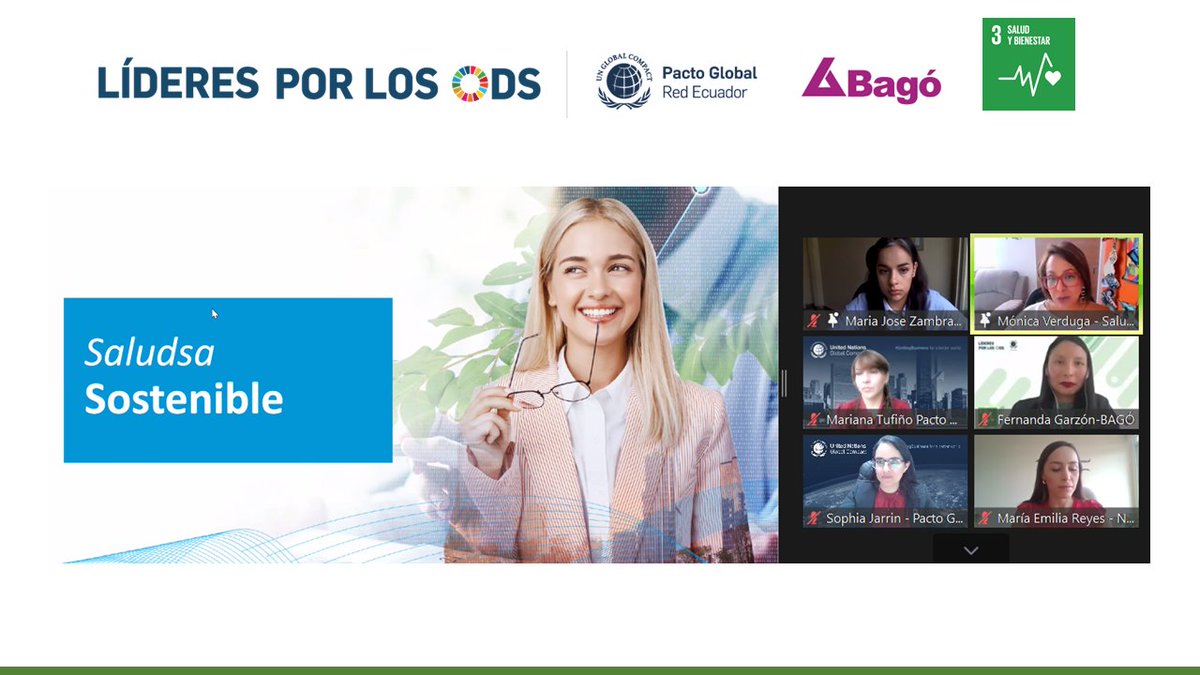 PactoGlobalEcua's tweet photo. En el marco de nuestro programa #LíderesPorLosODS se realizó la segunda sesión de la mesa de trabajo del #ODS3: Salud y Bienestar liderada por @BagoEcuador  y cuyo proyecto se centra en la meta 3.4 del ODS 3: la cual busca reducir en un tercio para el 2030 la mortalidad prematura ocasionada por enfermedades no transmisibles.

Por ello, durante este espacio, Laboratorios Bagó del Ecuador compartió las prácticas internas que lleva a cabo para promover una nutrición saludable en sus colaboradores.

Conoce más de este programa 👉 https://t.co/reBMsTxzNs